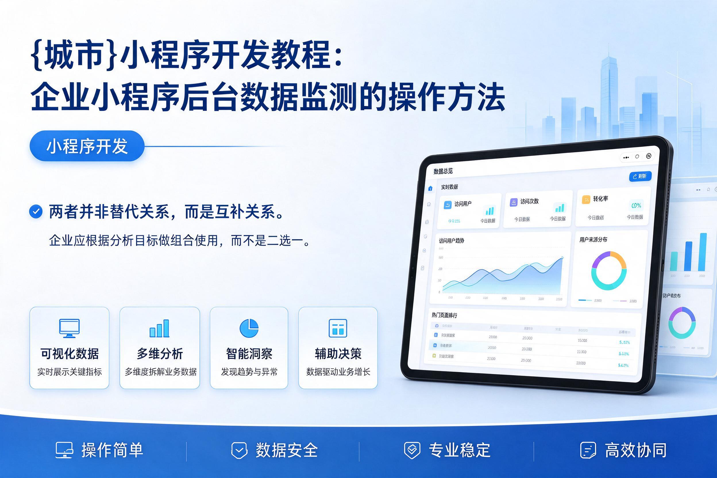 凉山小程序开发教程:企业小程序后台数据监测的操作方法